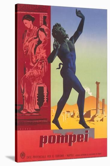 Travel Poster for Pompei-null-Stretched Canvas