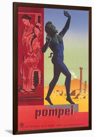 Travel Poster for Pompei-null-Framed Art Print