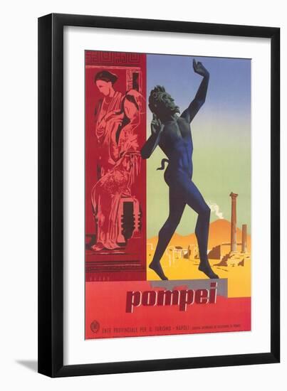 Travel Poster for Pompei-null-Framed Premium Giclee Print