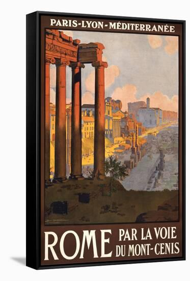 Travel Poster for Rome, Italy-null-Framed Stretched Canvas