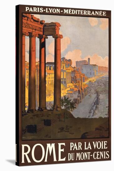 Travel Poster for Rome, Italy-null-Stretched Canvas