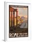 Travel Poster for Rome, Italy-null-Framed Art Print