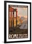 Travel Poster for Rome, Italy-null-Framed Art Print