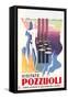 Travel Poster for Rome Pozzuoli-null-Framed Stretched Canvas