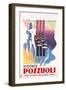 Travel Poster for Rome Pozzuoli-null-Framed Art Print