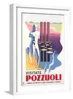 Travel Poster for Rome Pozzuoli-null-Framed Art Print