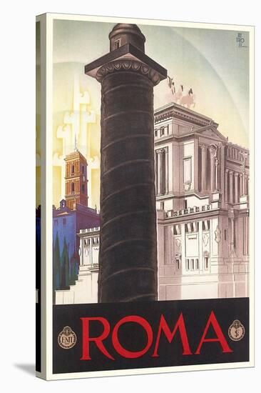 Travel Poster for Rome-null-Stretched Canvas