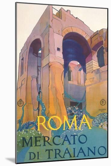 Travel Poster for Rome-null-Mounted Art Print