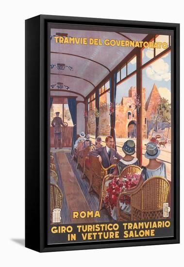 Travel Poster for Rome-null-Framed Stretched Canvas