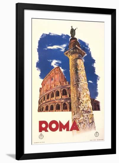 Travel Poster for Rome-null-Framed Art Print