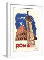 Travel Poster for Rome-null-Framed Art Print