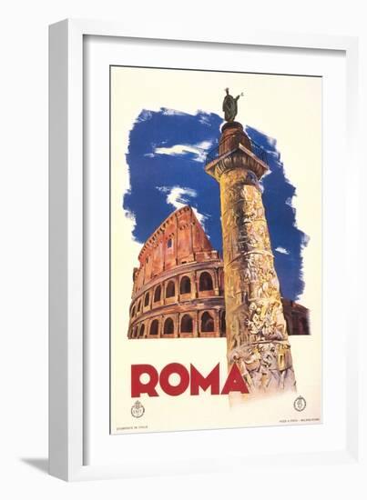 Travel Poster for Rome-null-Framed Art Print