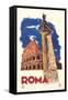 Travel Poster for Rome-null-Framed Stretched Canvas