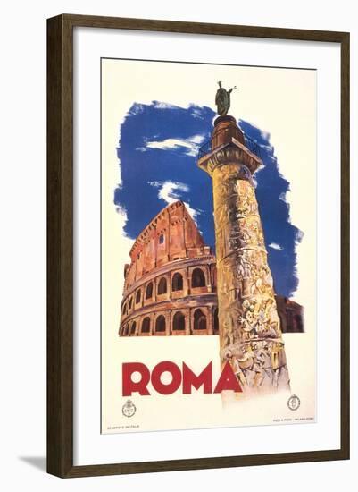 Travel Poster for Rome-null-Framed Art Print