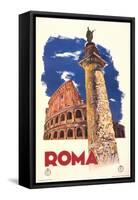 Travel Poster for Rome-null-Framed Stretched Canvas