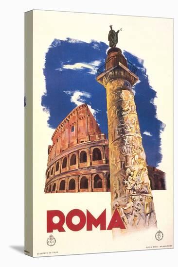Travel Poster for Rome-null-Stretched Canvas