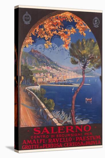 Travel Poster for Salerno-null-Stretched Canvas