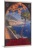 Travel Poster for Salerno-null-Mounted Art Print