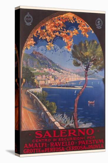 Travel Poster for Salerno-null-Stretched Canvas