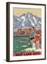 Travel Poster for Salt Lake City-null-Framed Art Print