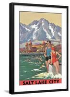 Travel Poster for Salt Lake City-null-Framed Art Print