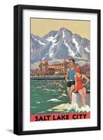 Travel Poster for Salt Lake City-null-Framed Art Print