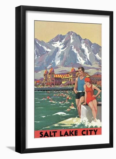 Travel Poster for Salt Lake City-null-Framed Art Print