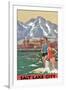 Travel Poster for Salt Lake City-null-Framed Art Print