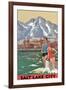 Travel Poster for Salt Lake City-null-Framed Art Print