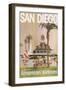 Travel Poster for San Diego, California-null-Framed Art Print