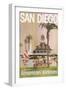 Travel Poster for San Diego, California-null-Framed Art Print