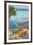 Travel Poster for San Remo-null-Framed Art Print