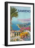 Travel Poster for San Remo-null-Framed Art Print