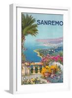 Travel Poster for San Remo-null-Framed Art Print