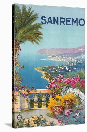 Travel Poster for San Remo-null-Stretched Canvas