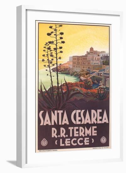 Travel Poster for Santa Cesarea-null-Framed Art Print