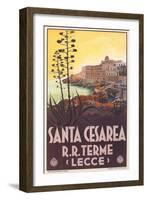 Travel Poster for Santa Cesarea-null-Framed Art Print