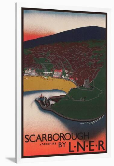 Travel Poster for Scarborough, Yorkshire-null-Framed Art Print