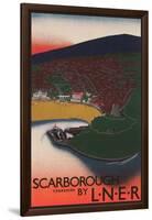 Travel Poster for Scarborough, Yorkshire-null-Framed Art Print