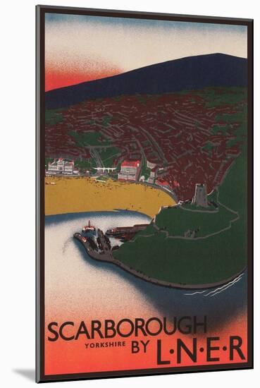 Travel Poster for Scarborough, Yorkshire-null-Mounted Art Print