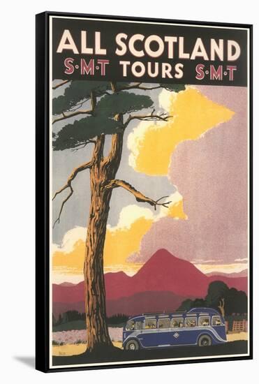 Travel Poster for Scotland-null-Framed Stretched Canvas