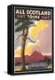 Travel Poster for Scotland-null-Framed Stretched Canvas