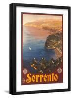 Travel Poster for Sorrento-null-Framed Art Print