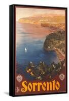 Travel Poster for Sorrento-null-Framed Stretched Canvas