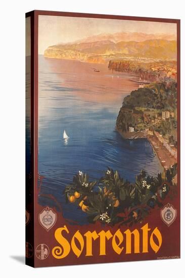 Travel Poster for Sorrento-null-Stretched Canvas