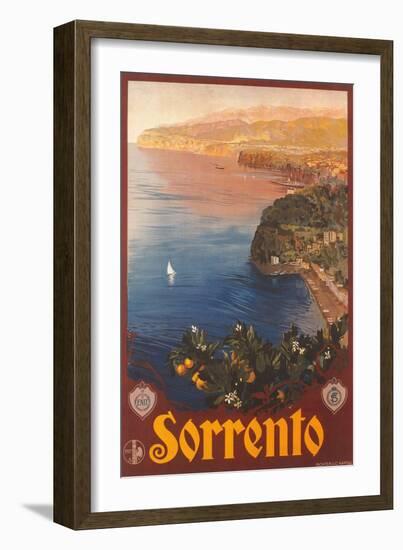 Travel Poster for Sorrento-null-Framed Premium Giclee Print