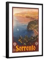 Travel Poster for Sorrento-null-Framed Art Print