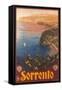 Travel Poster for Sorrento-null-Framed Stretched Canvas