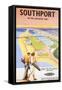 Travel Poster for Southport-null-Framed Stretched Canvas