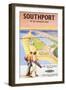 Travel Poster for Southport-null-Framed Art Print